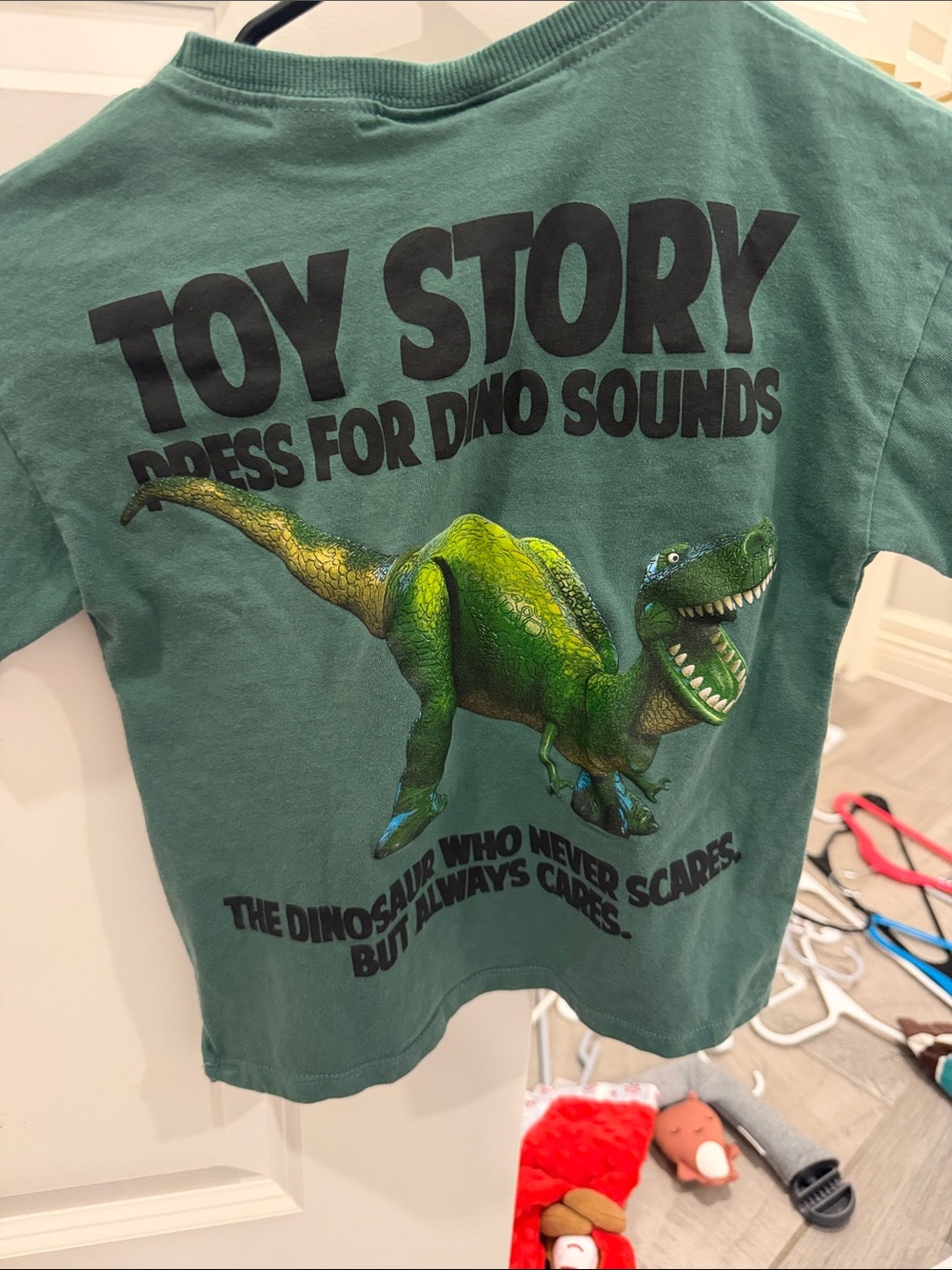 Zara Green Toy Story Rex Dino Graphic Tee